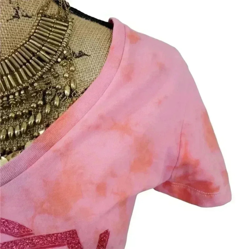 Harley Davidson bling glitter tye dye tee. Size Medium - Picture 8 of 9